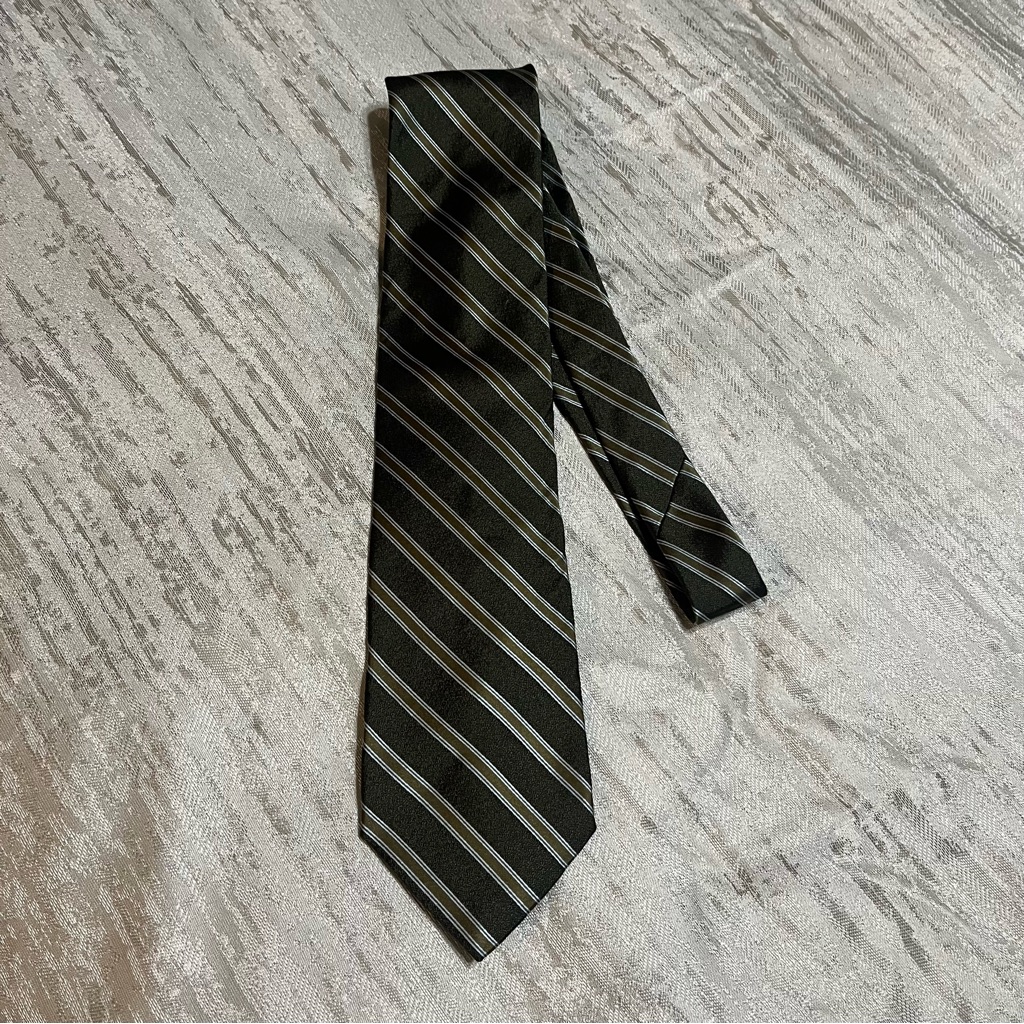 Classic Green Striped Tie